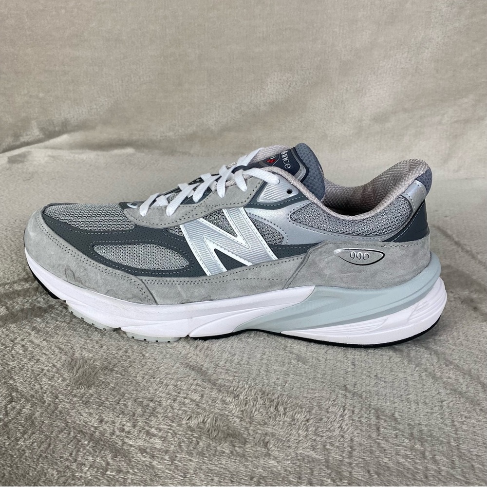 New Balance 990v6 Shoes Mens Size 13 Gray Suede Made In USA M990GL6 Sneakers NEW - Picture 2 of 11